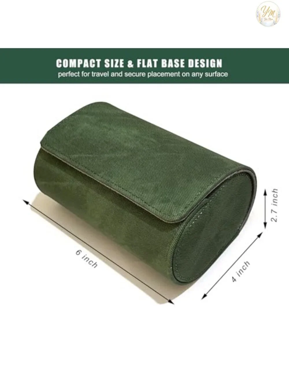 Travel Watch Roll Case PU Leather 2 Slot Portable Organizer